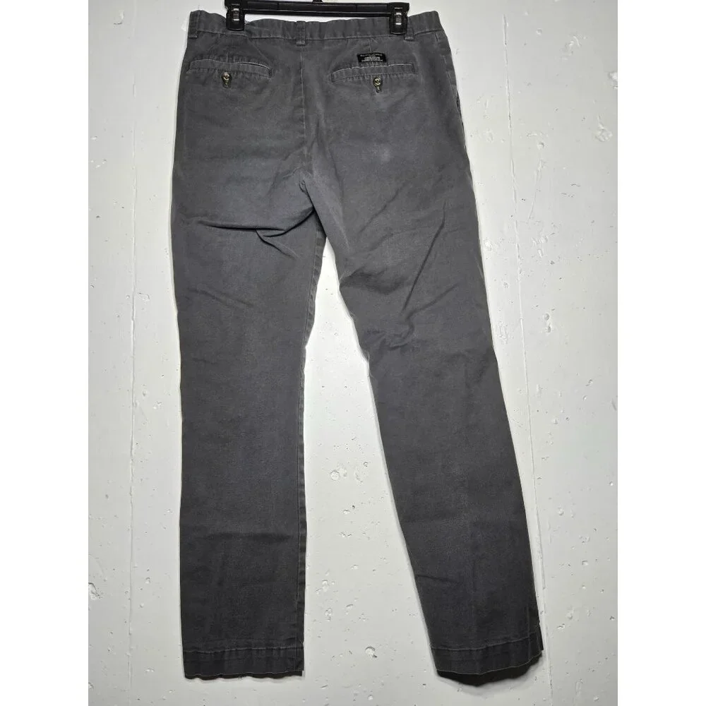 Banana Republic Mens Gray Aiden Straight Chino Pants 32/32 Preppy Neutral Career